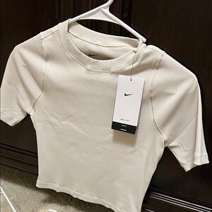 Nike Women's Short Sleeve Cream Tee